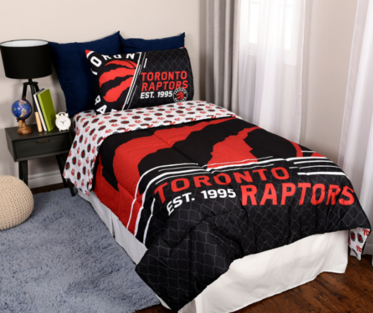 NBA 4-Piece Bed Sheet Set - Twin - Toronto Raptors